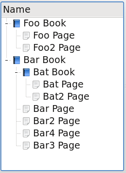 "A plain EntityTreeModel in a view"